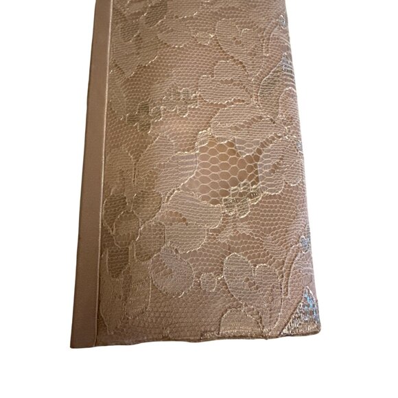 Banana Republic Beige Lace Evening Mini Clutch Chain Strap Y2K Coquette Dance - Picture 2 of 5